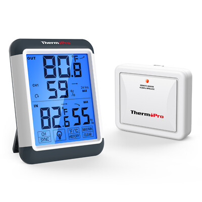 ThermoPro Digital Wireless Indoor Outdoor Hygrometer Thermometer Humidity Meter