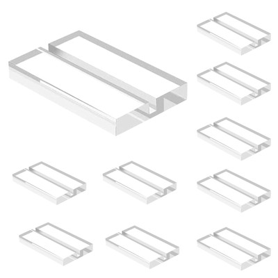 10pcs Acrylic Clear Table Number Holders With Card Slot Place Card Display Stand