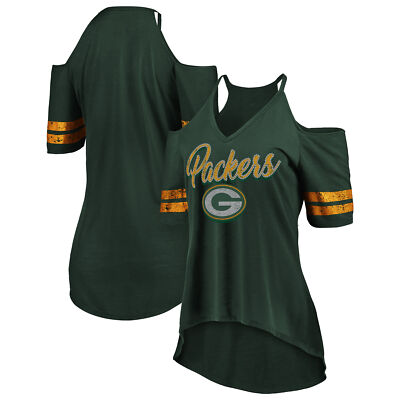 Женская футболка Green Bay Packers Gameday с открытыми плечами, маленькая