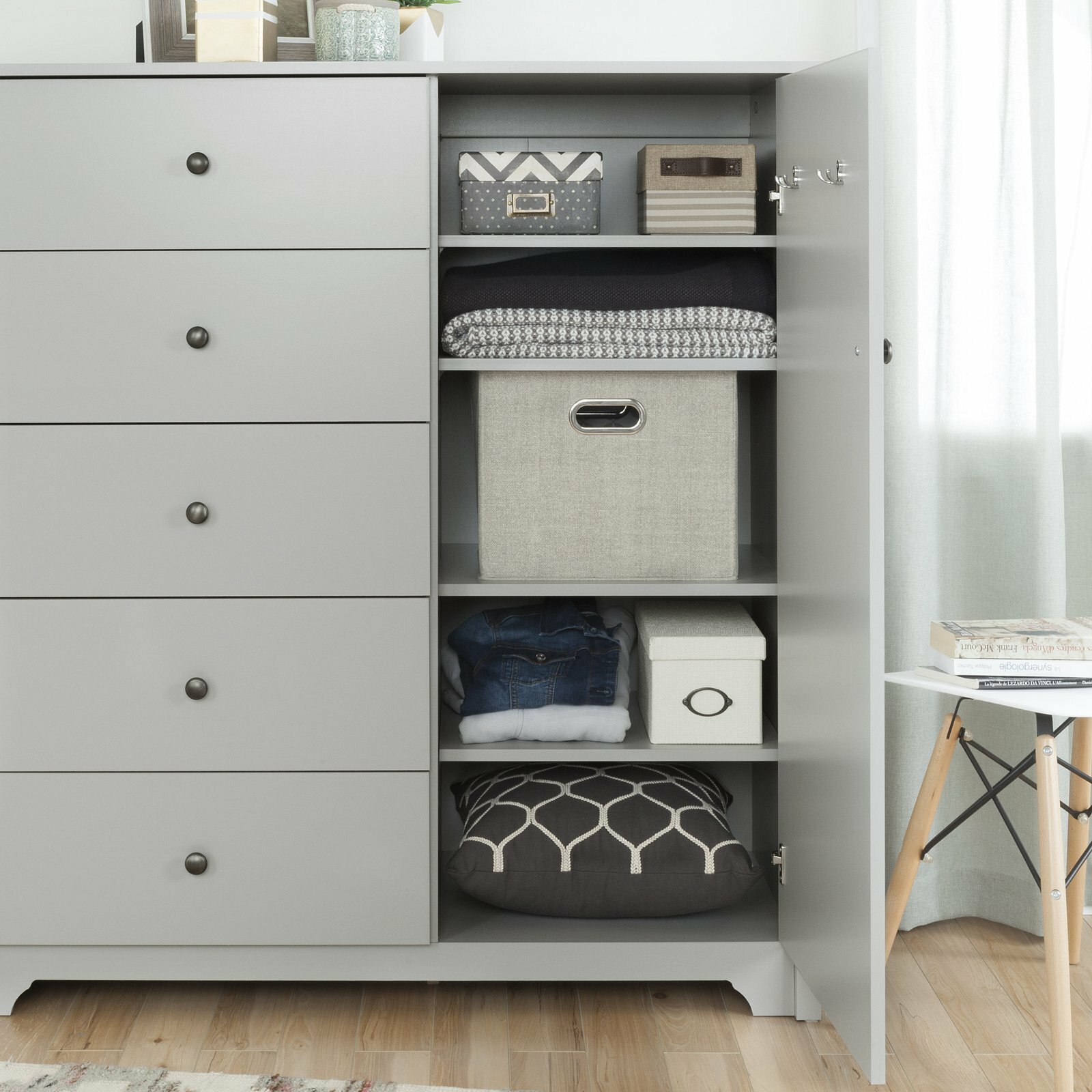 South Shore Vito Door Chest With 5 Drawers Multiple Finishes Ebay