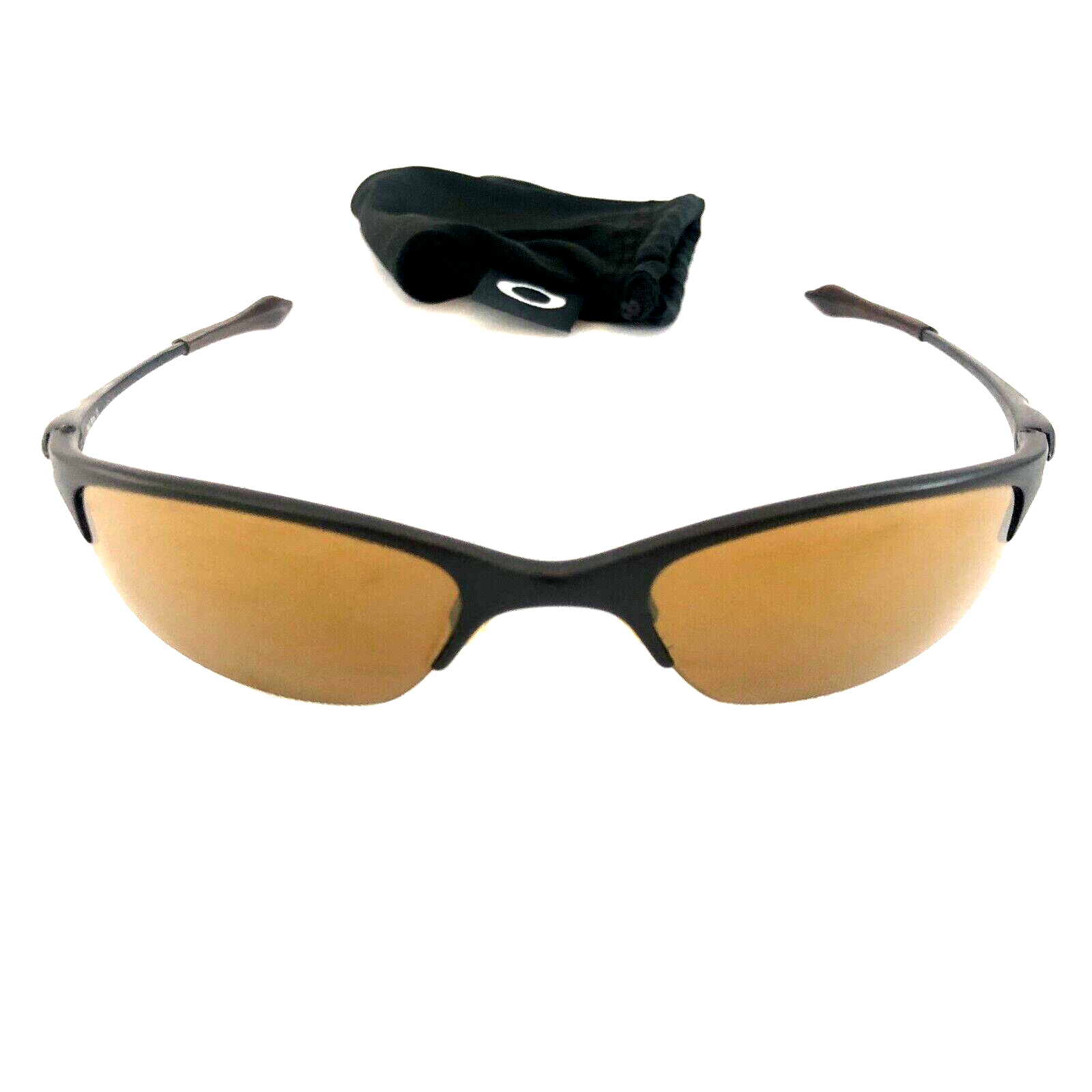 RARE OAKLEY HALF WIRE SUNGLASSES Dark Carbon Frames w/ Gold RARE OAKLEY HALF WIRE SUNGLASSES Dark Carbon Frames w/ Gold