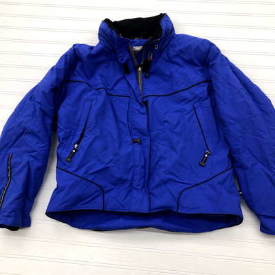 Obermeyer Blue Full Zip Arctic Faille Hydro Block Ski Jacket Women s Size 14