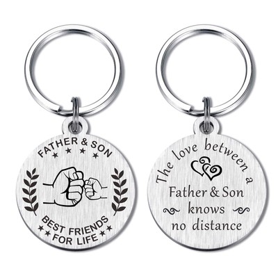 Father Son Gifts Keychain - Dad Gifts from Son - Gifts for Son from Dad