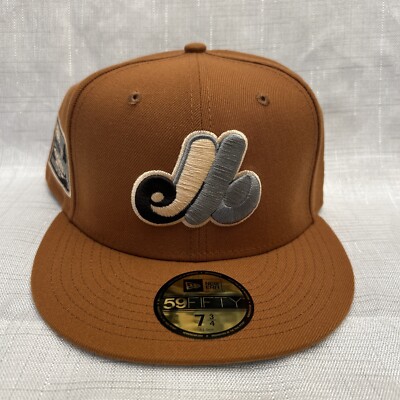 Montreal Expos New Era 7 3/4 Silver Fox 59FIFTY Rust  Olympic Stadium  Patch Hat