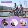 6 ft Bike Flag with Pole for Safety Purple Bicycle Safety Flag for Mobility Scooter Kayak Waterproof Reflective