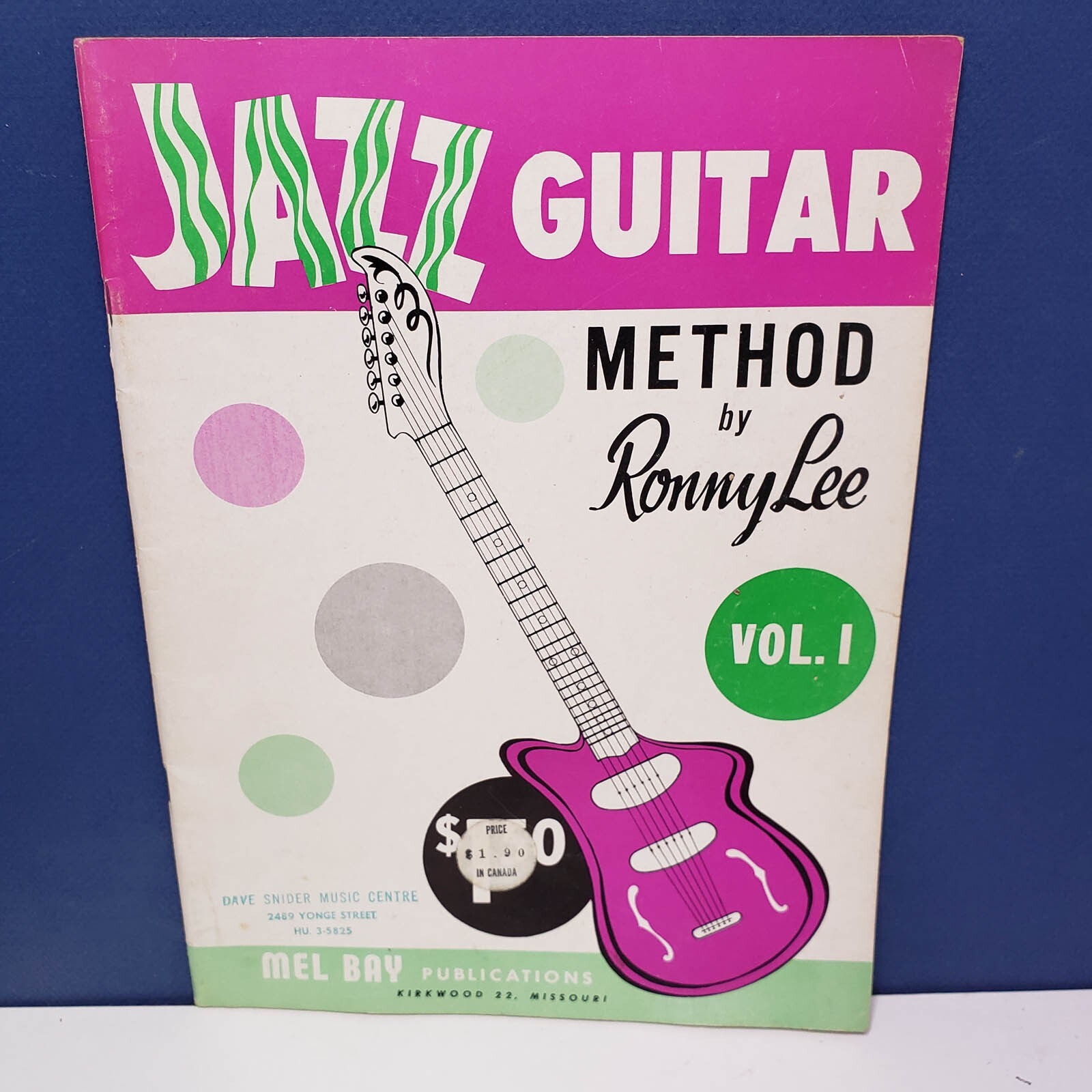 JAZZ GUITAR METHOD By Ronny Lee Vol. Volume 1 Mel Bay 1962