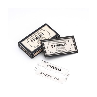 FREED Double Edge Safety Razor with alloy handle and 10 Japanese 6cr13 Stainl...