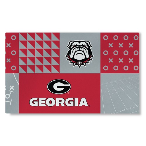 Моющийся коврик для гостиной с цветными блоками Northwest NCAA Georgia Bulldogs, 36 x 60