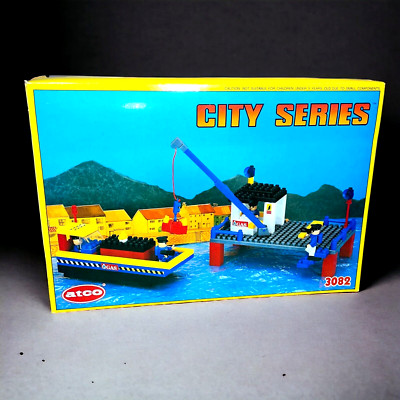 ATCO City Series 3082 - Hafen - Vintage 1988 Klemmbausteine - NEU &Sealed SELTEN