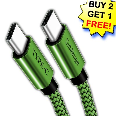 NEW (USB-C to USB-C) Cable Male Type-C Cable Cord Fast Charger Charging Data 
