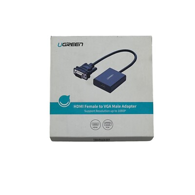 UGREEN HDMI to VGA, HDMI to VGA Adapter Connector(Female to Male) with 3.5mm A
