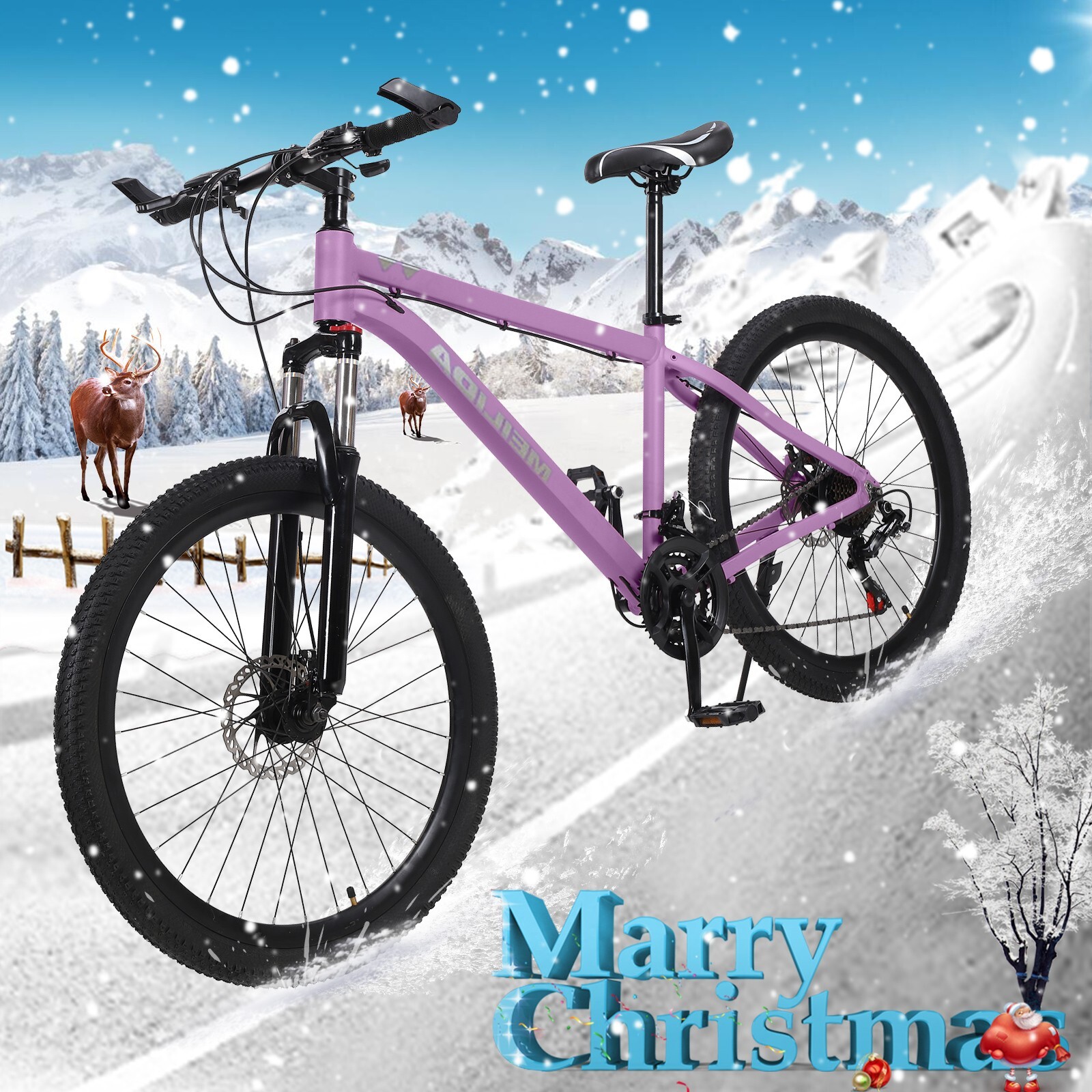 26 Speeds Aluminum Downhill Mountain Bike for Adult Men & Women, Full Bikes Kids