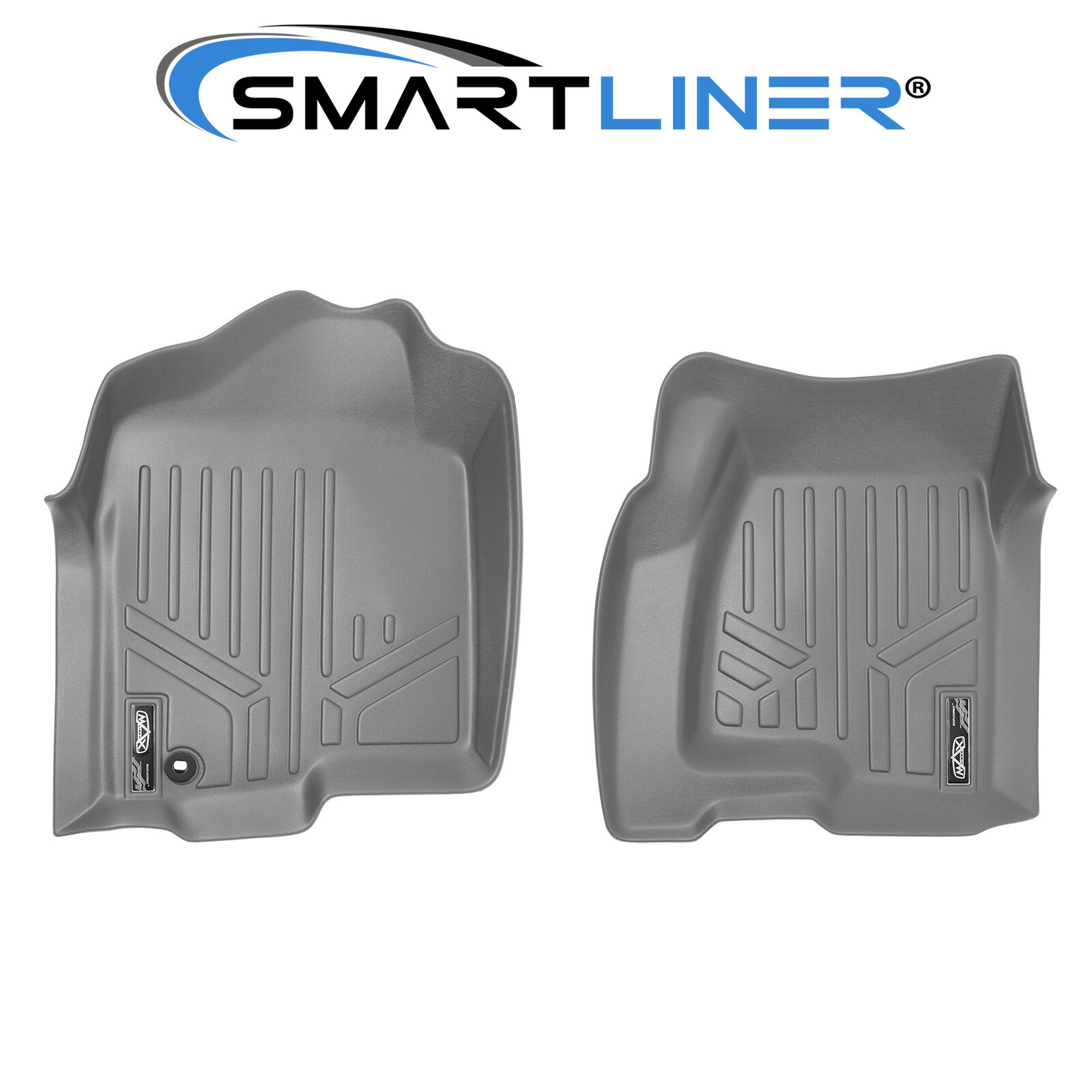SMARTLINER Custom Fit 1st Row Grey Floor Mats for GMC Chevy Truck SUV
