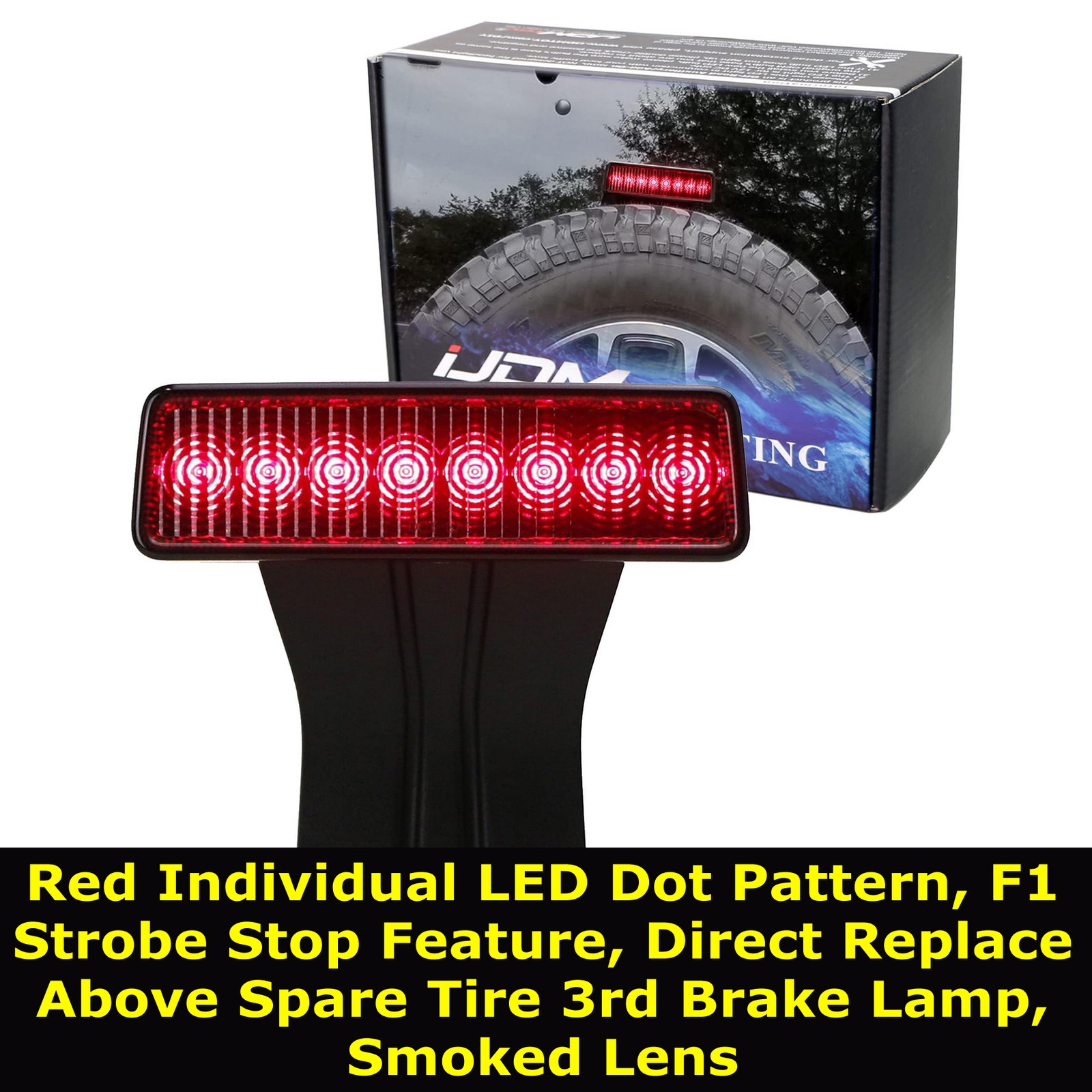 LED High Mount Third Brake Light For Jeep 2007-2017 Wrangler JK by iJDMTOY