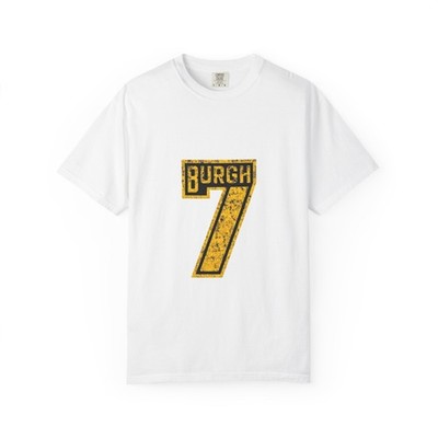 Burgh 7 Distressed Number Pittsburgh T-shirt | Vintage Sports Number 7 Tee