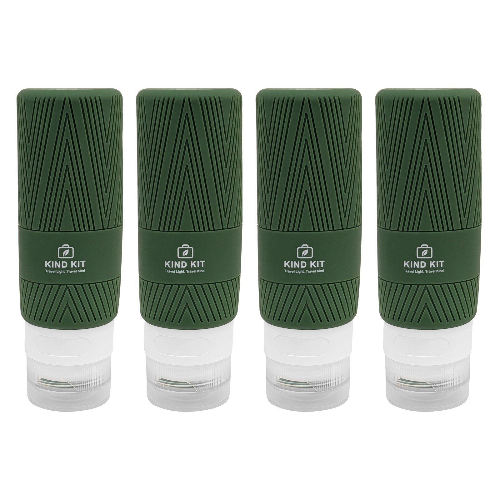 4 Pack BPA-Free Silicone TSA travel Bottles Refillable Leak-Resistant Containers