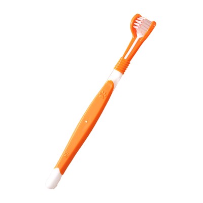 1/2x Pet Toothbrush 3 Sided Dog Puppy Dental Grooming Dental Care Teeth Cleaning