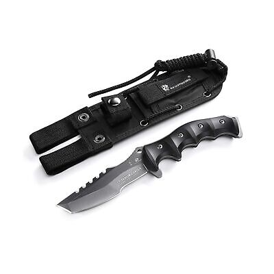 HX OUTDOORS - fixed blade knives with molle sheath,Tanto Blade hunting compan...