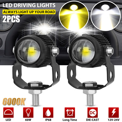 Motorcycle Led Headlights High Low Beam Spotlights Work Lamp External Universal