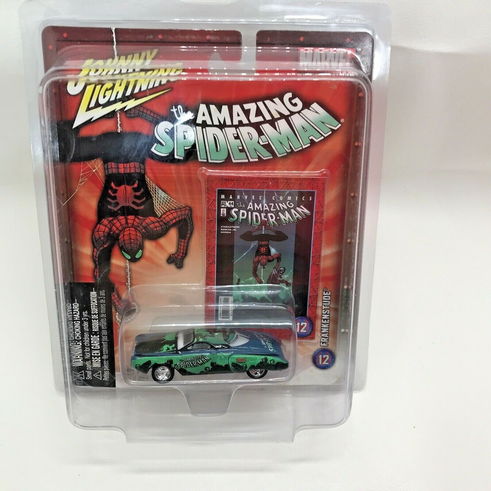 ミニカー johnny lightning marvel set of 12 Johnny Lightning #12 Amazing Spider-Man Frankenstude Die