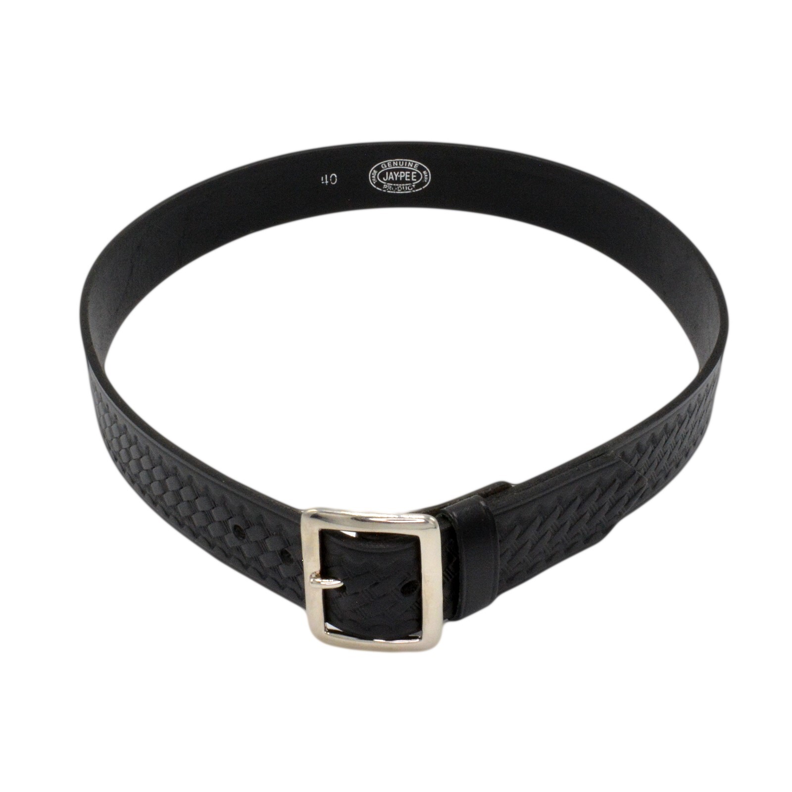 Jay Pee Garrison Belt 1.75 Leather Basketweave Size 40 Uniform Corrections