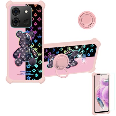 for Infinix Smart 7 Plus Phone Case Cover Glass Screen Protector T1