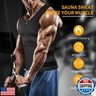 MISS MOLY Sauna Waist Trainer Vest for Men Sweat Vest with Trimmer Belt Workout Tank Top Body Shaper,Black S
