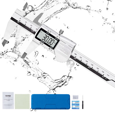 6'' 150mm Digital Caliper Stainless Steel Vernier Micrometer LCD Measuring Tool