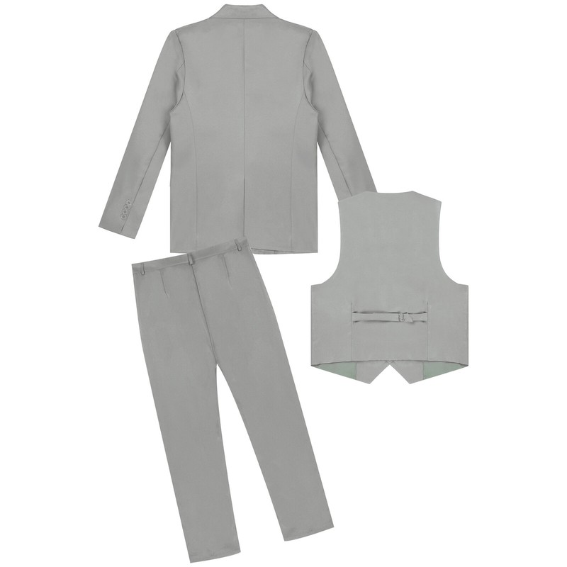 US Men's Blazer Jacket Vest and Pants Set Classic 3 Pieces Business Suits Outfit