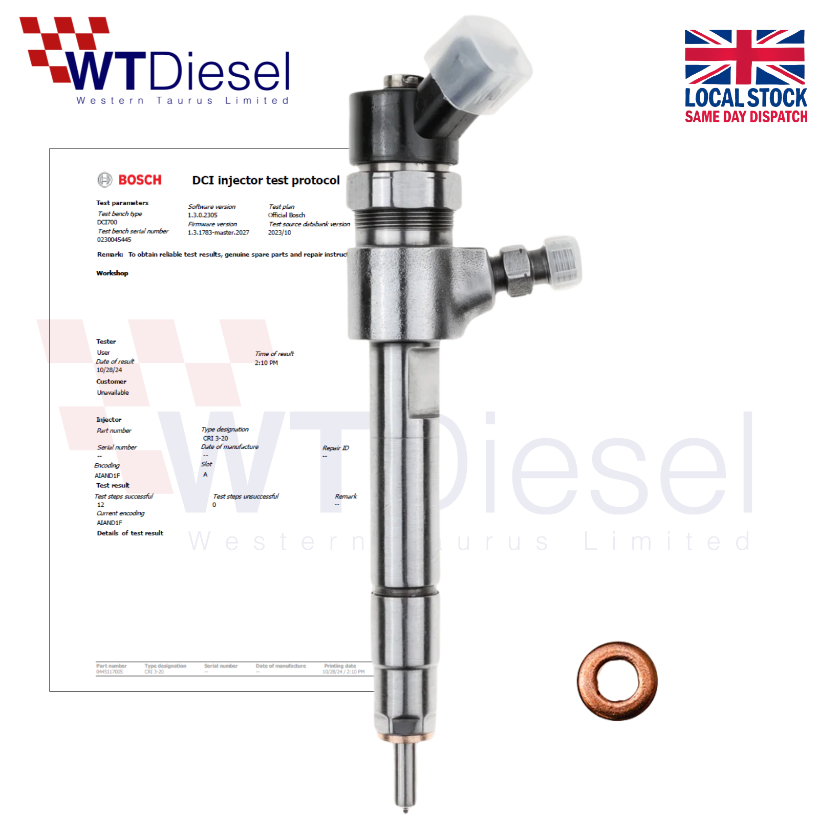 0445110165 Diesel Injector for Opel | 1.9 CDTI | Astra h Vectra Zafira Saab