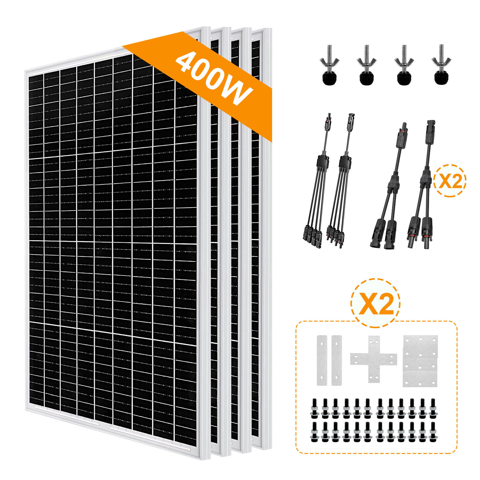 400W 200W 100W  Watt Mono Solar Panel 12V Battery Charger Home Boat RV Off Grid