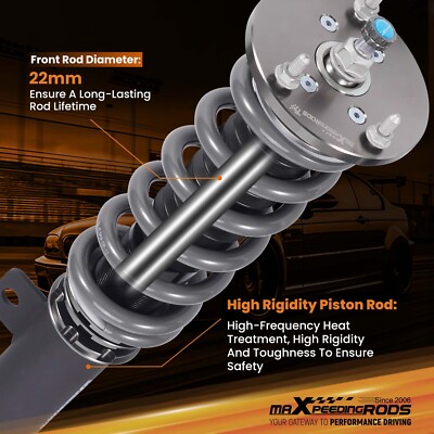 MaXpeedingrods T7 Coilover 24 Step Lowering Kit for Dodge Challenger RWD 11-21