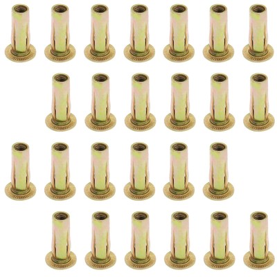 Qjaiune 25pcs Multi-Grip Rivet-Nut Pre Bulbed Threaded Inserts, 1/4-20 Rivet ...