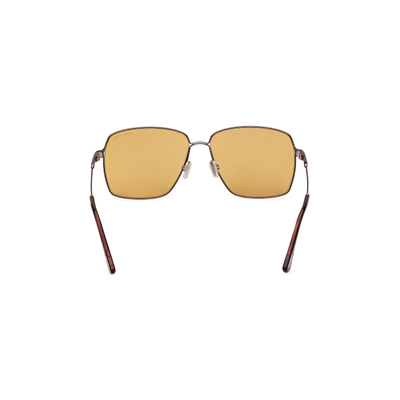 Pre-owned Tom Ford Sunglasses Men Silver Brown Crystal Yellow Square Ft0994 08e Pierre-02