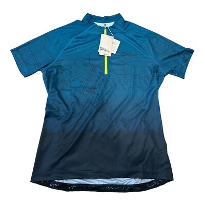 Jack Wolfskin Morobbia Halfzip Men s Cycling Jersey (Blue Daze) Size L