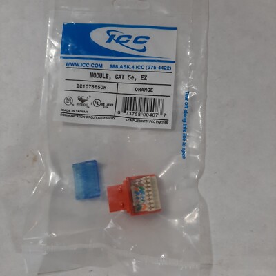ICC Module CAT 5e HD IC1078F50R Orange