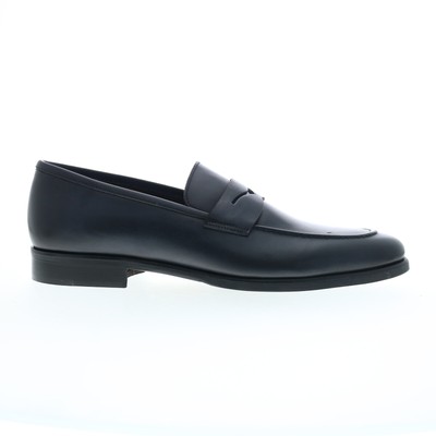 Мужские синие кожаные мокасины Bruno Magli Nolan MB4NOLN0 и слипоны Penny Shoes