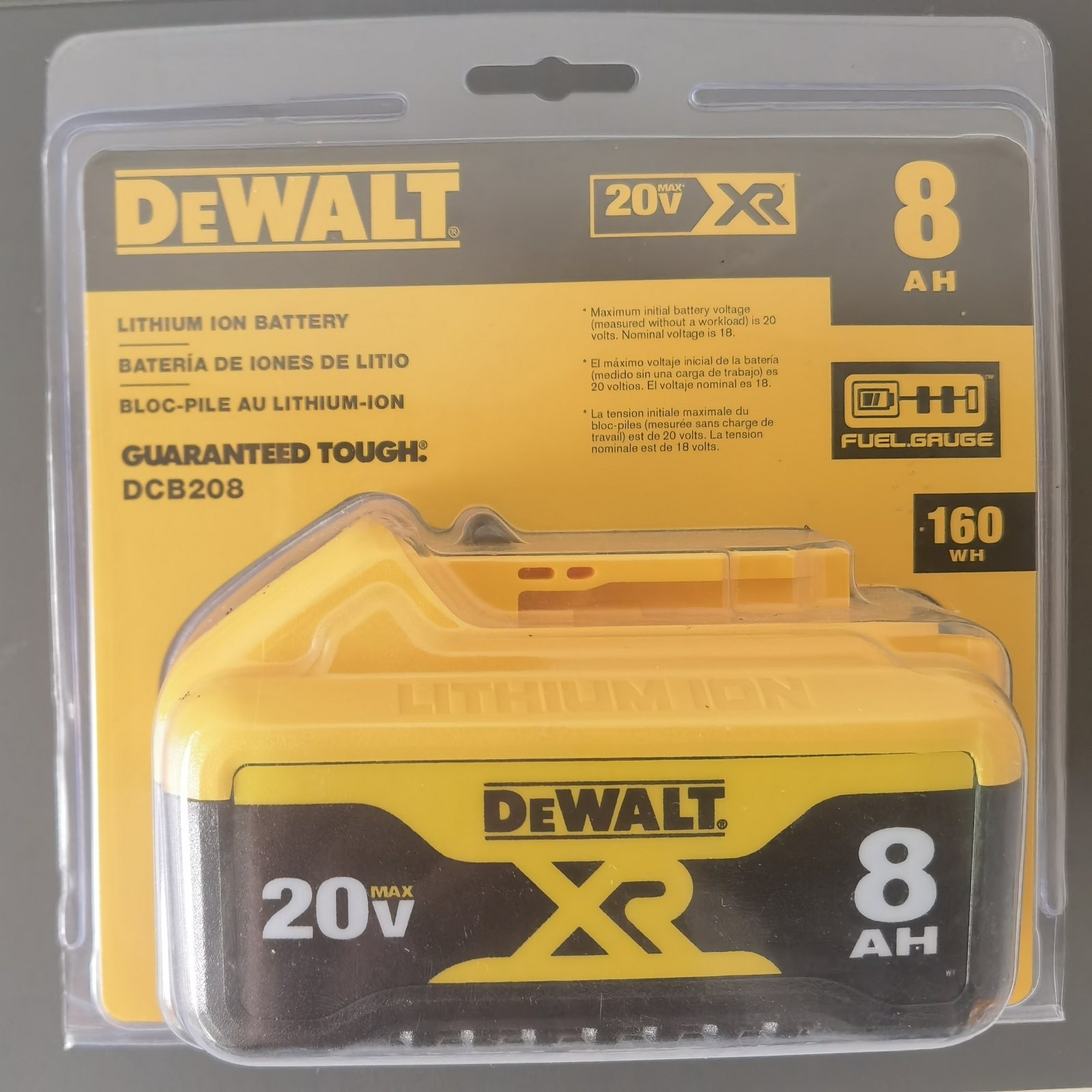 NEW Dewalt DCB208 8.0AH Battery 20V MAX Compact Li-ion XR Power Tools