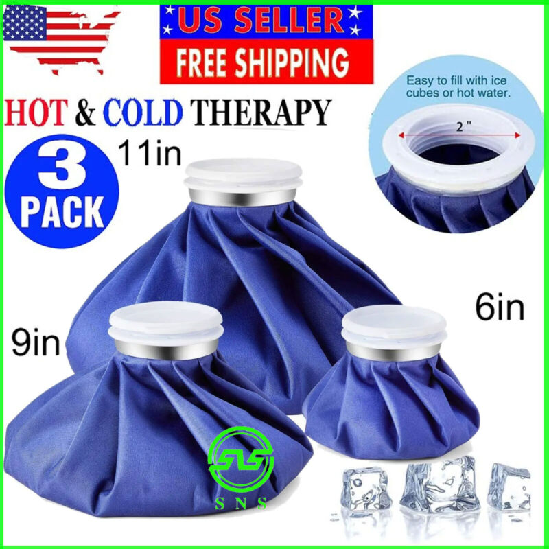 3PCS Ice Bags Packs Knee Neck Reusable Cold Relief Pain Headache Sport Injury