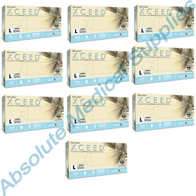 *2,500-Gloves* Microflex XCEED Powder-Free Nitrile Medical Large XC-310-L