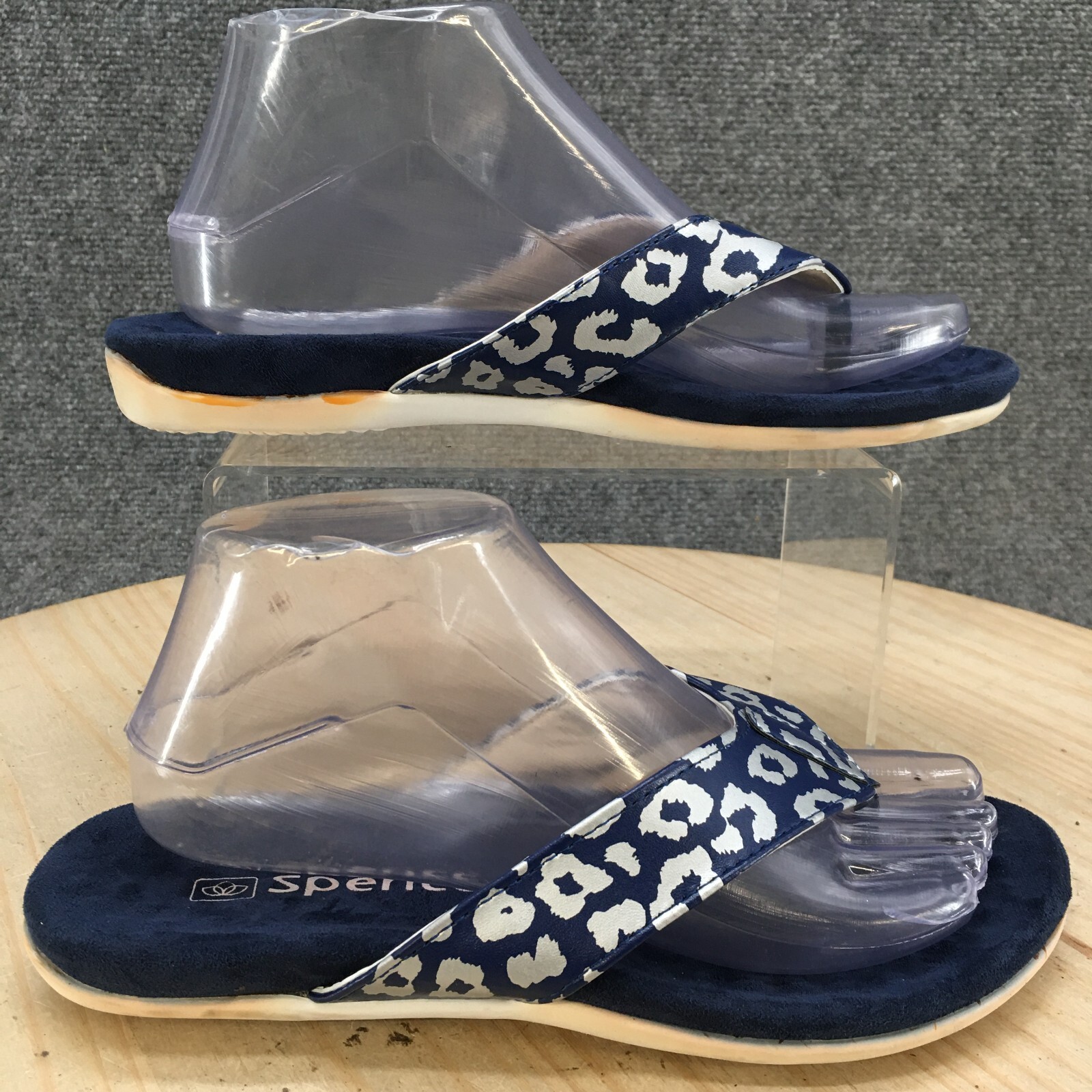 Spencc Sandals Womens 8.5 Newport Thong Flip Flop Blue