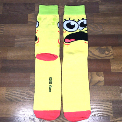 Spongebob Crew Socks Shoe Size 8-12 Unisex Bioworld Spongebob Squarepants