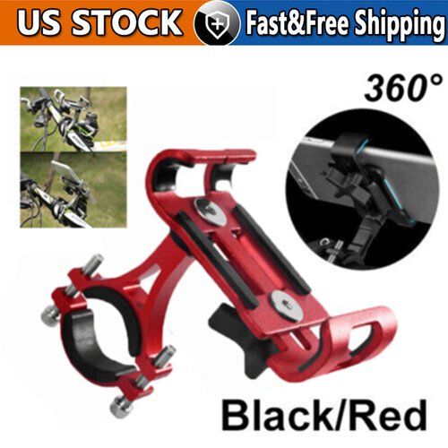 360° Aluminum Motorcycle Bike Bicycle GPS Cell Phone Holder Handlebar Mount USA