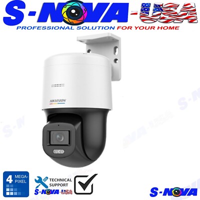 Hikvision 4MP ColorVu Mini PTZ Dome Speed IP camera 2-Way Audio DS-2DE2C400SCG-E