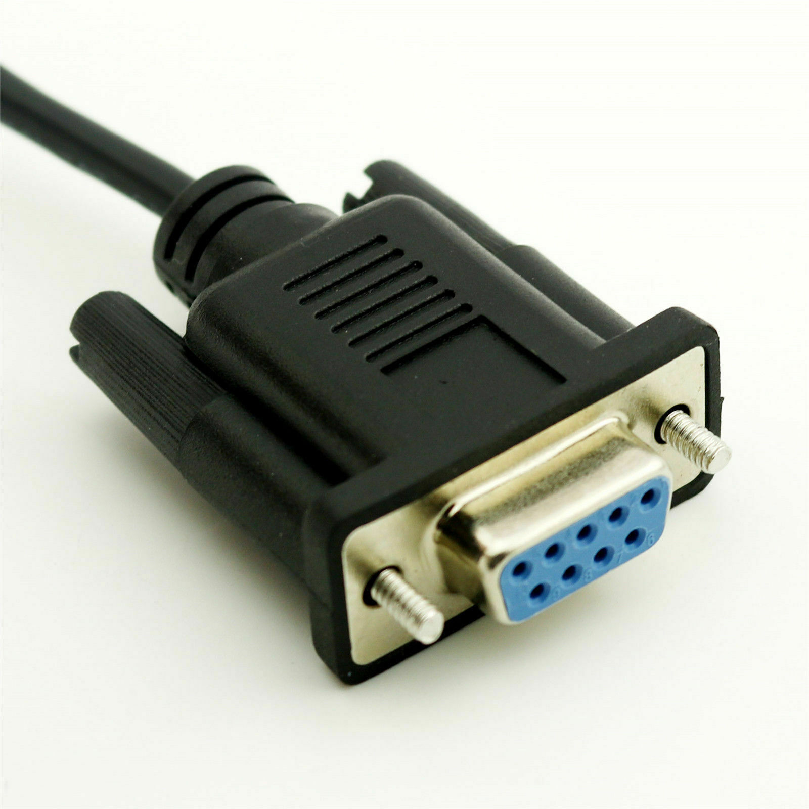 RS232 DB9 hembra a USB 2.0 A hasta 90 grados de ángulo Conector de
