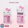 Cute Cute Calculators, 8 Digit LCD Display for Teachers, Students, Office, Kids, School, Mini, Cartoon, Handheld - 5.9x2.6 inch Pink