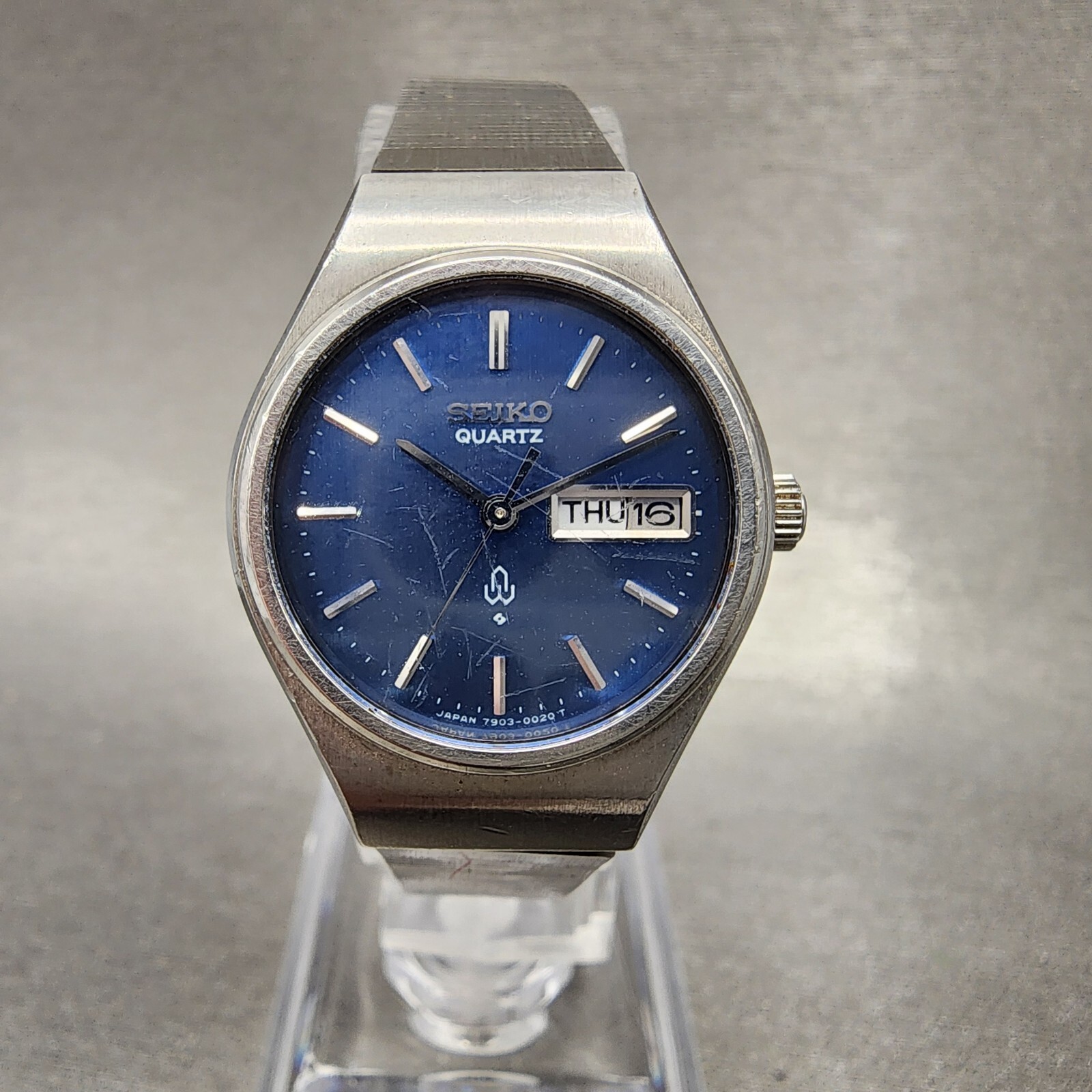 70s SEIKO Bracelet ダイヤモンドカットガラス 日本製 腕時計 Seiko Grand Quartz Twin 1978 1st Year Production Original
