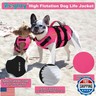 Doglay Dog Life Jacket- High Flotation Neoprene Dog Swimming Vest, Reflective Adjustable Life Vests for Boating, Lightweight Life Preserver with Handle and Double D-Rings for Small Medium Large Dogs