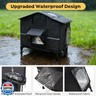 Veehoo Outdoor Heated Cat House Weatherproof, Outside Insulated Feral Cat Shelter with Elevated Base, Waterproof Eaves and Escape Door for Stray Barn Cats, 20.9
