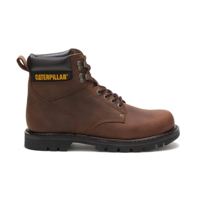 Мужские рабочие ботинки Caterpillar Second Shift Dark Brown 8 M Work Boots Leather